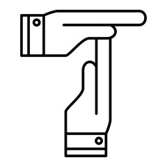 Vector Time Out Outline Icon Design