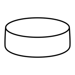 Vector Hockey Puck Outline Icon Design