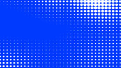 Dots halftone white blue color pattern gradient texture with technology digital background. Dots pop art comics with summer background.