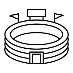 Vector Stadium Outline Icon Design