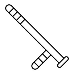 Vector Baton Outline Icon Design