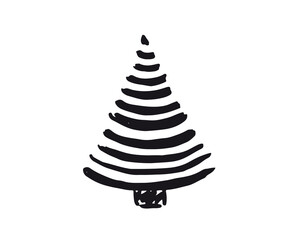 Christmas tree design, vector set.	
