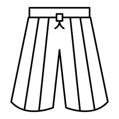Vector Hakama Outline Icon Design