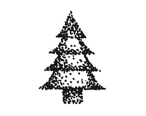 Christmas tree design, vector set.	
