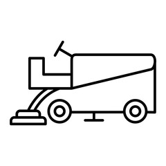 Vector Ice resurfacer Outline Icon Design
