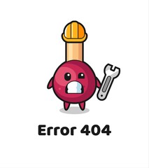error 404 with the cute matches mascot