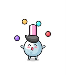 the cotton bud circus cartoon juggling a ball
