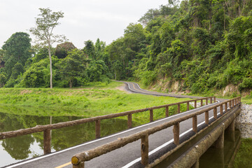 Fototapeta na wymiar Khao Ruak Reservoir at Namtok Samlan National Park in Saraburi 