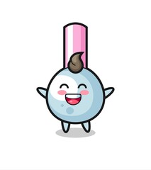 happy baby cotton bud cartoon character