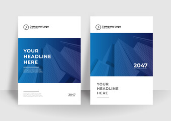 Modern cover design set. Luxury creative line pattern in premium colors: blue and white. Formal vector for notebook cover, business poster, brochure template, magazine layout, corporate report