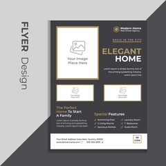 Naklejka na ściany i meble Real Estate flyer design template