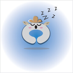 a sleeping cartoon pillow