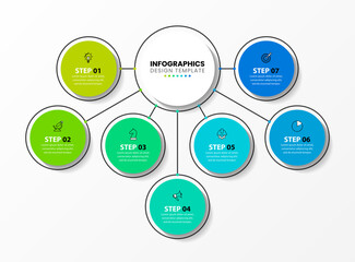 Infographic design template. Creative concept with 7 steps