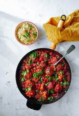 Harissa Lamb Meatballs with Tomato Sauce