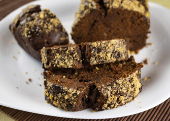 image of delicious birthday cake on a plate