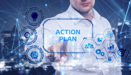 Business, Technology, Internet and network concept. Concept meaning proposed strategy or course of actions for certain time