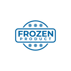Frozen product label logo design template
