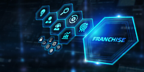 Franchise concept. Business, Technology, Internet and network concept.
