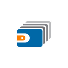 Fototapeta premium Digital wallet logo design template