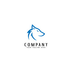 wolf design logo. logo template © Rezaalfarid204
