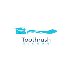 Tooth brush with toothpaste icon trendy silhouette modern style design