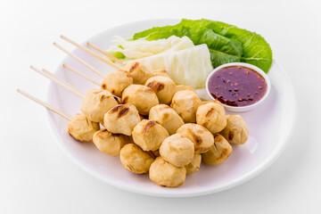 Toasted meatballs tasty street food