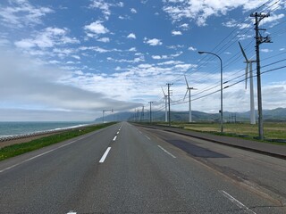 Fototapeta na wymiar 北海道 風景 道