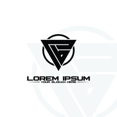 Letter PB triangle logo design vector