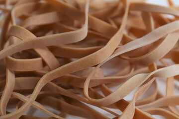 Most rubber bands are manufactured out of natural rubber ,also called India rubber, latex,...
