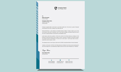 Simple unique abstract professional creative corporate modern business style letterhead template design with clean company logo and icon.