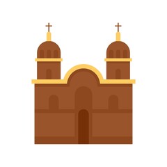 Peru church icon flat isolated vector