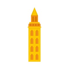 Peru city tower icon flat isolated vector