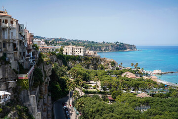 Fototapeta na wymiar beautiful italian tourist resort town Tropea, Calabria, Italy