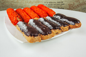 cakes are a bright dessert on a plate