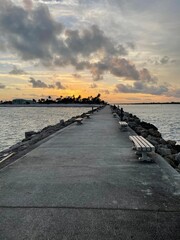 pier at sunset