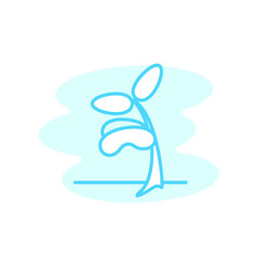 Illustration Vector graphic of seedling icon. Fit for plant, growth, gardening, seed etc.