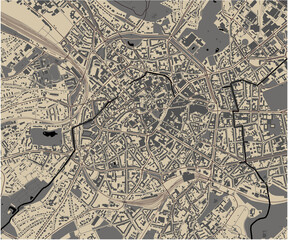 map of the city of Aachen, Germany