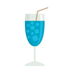 Marine cocktail icon flat isolated vector