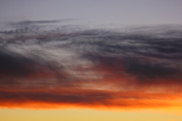 sunset in the clouds