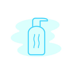 Fototapeta premium Illustration Vector graphic of shampoo bottle icon. Fit for container, tube, package, shower etc.