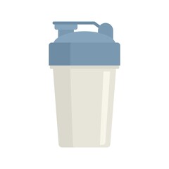 Protein shaker icon flat isolated vector