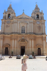 Vacatıon ın Malta cıty Valletta and church ın Gozo
