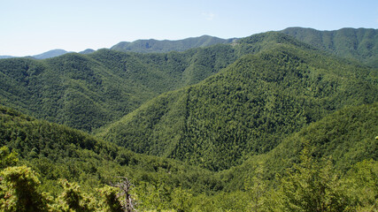 Panorama dal sentiero 390bis da villa di parchiule a Poggio dell'Appione in Italia