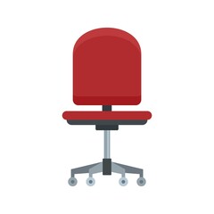 Computer armchair icon flat isolated vector