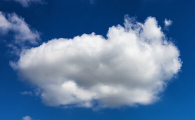 View of Cloudscape during a colorful and sunny spring day. Taken on the West Coast of British Columbia, Canada.