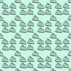 seamless background with cake