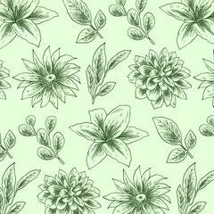 Kunstfelldecke mit Muster Tropische Pflanzen EPS Vector Illustration