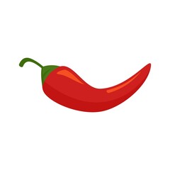 Chili pepper icon flat isolated vector