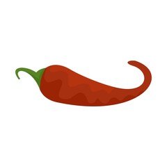 Cuisine chili pepper icon flat isolated vector