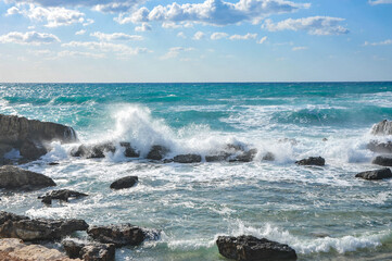 The coast of Cape Drepano, due to its geological structure, is famous for its quaint landscape and is one of the natural attractions of Cyprus.    